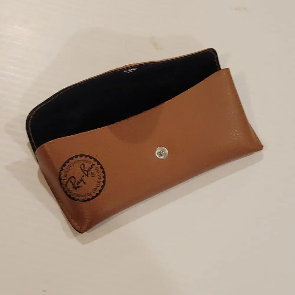Ray-Ban faux leather sunglasses eyeglasses case brown 0305